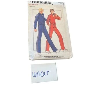 VTG 1970s Butterick Men's Track Suit Sewing Pattern Uncut Medium MCM Retro